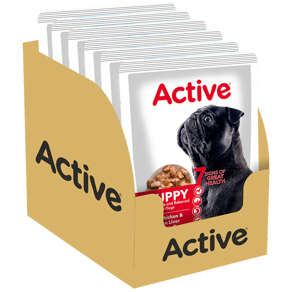 Active Chicken & Chicken Liver Chunks in Gravy Puppy Dog Wet Food (Buy 1 Get 1) - Runbopad