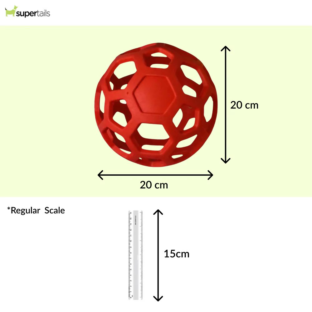 Talking Dog Club Pop Hollow Elastic Interactive Busy Ball Toy for Dogs (Red) - Runbopad