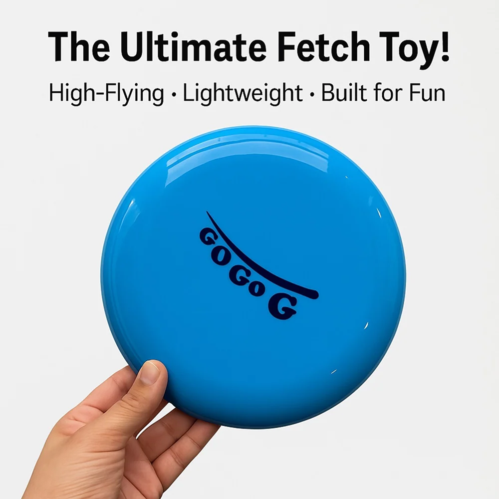 Talking Dog Club Pop Light weight Frisbee Toy for Dogs (Blue) - Runbopad