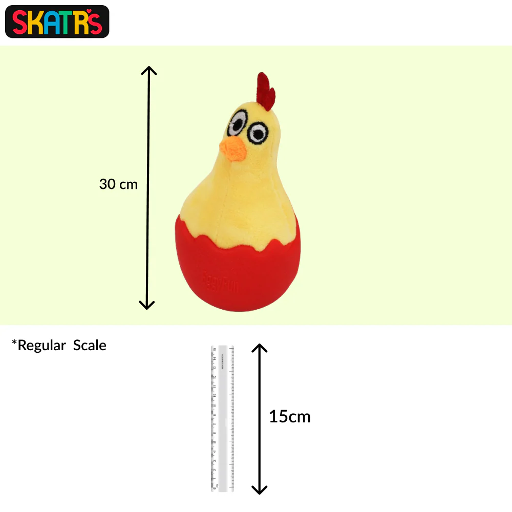 Skatrs Chicken in Egg Wobble Toy for Dogs - Runbopad