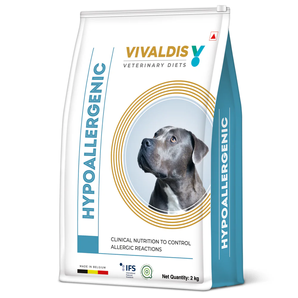 Vivaldis V Diet Hypoallergenic Dog Dry Food (2kg) and Vivaldis Oclapet (Oclacitinib) 16mg Tablets for Dogs  (pack of 10 tablets) - Runbopad
