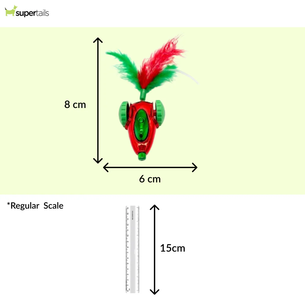 Barkbutler x Fofos Holiday Interactive Car Toy for Cats (Red) - Runbopad