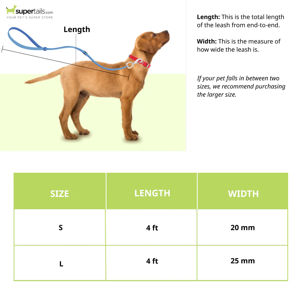 Zoomiez Fluid Printed Leash for Dogs - Runbopad