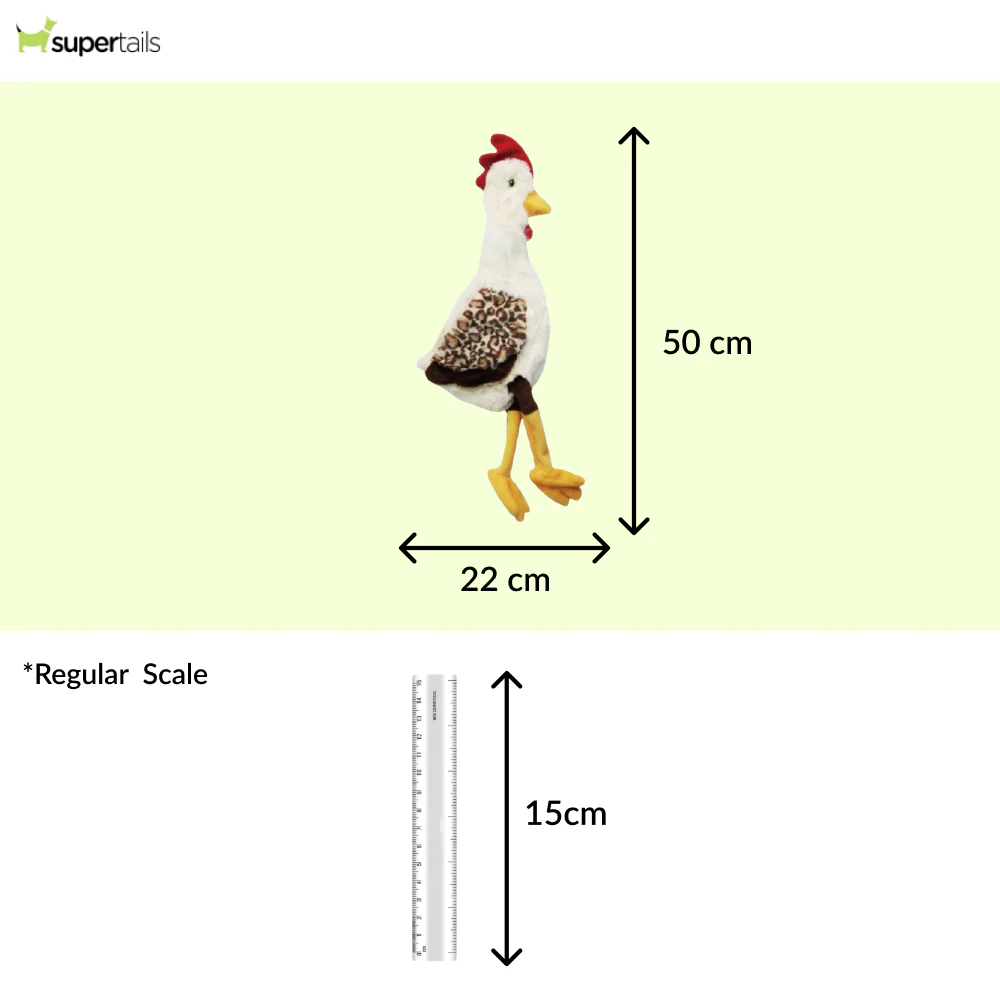 Talking Dog Club Cock a Doodle Stuffless Plush Toy for Dogs (Brown) - Runbopad