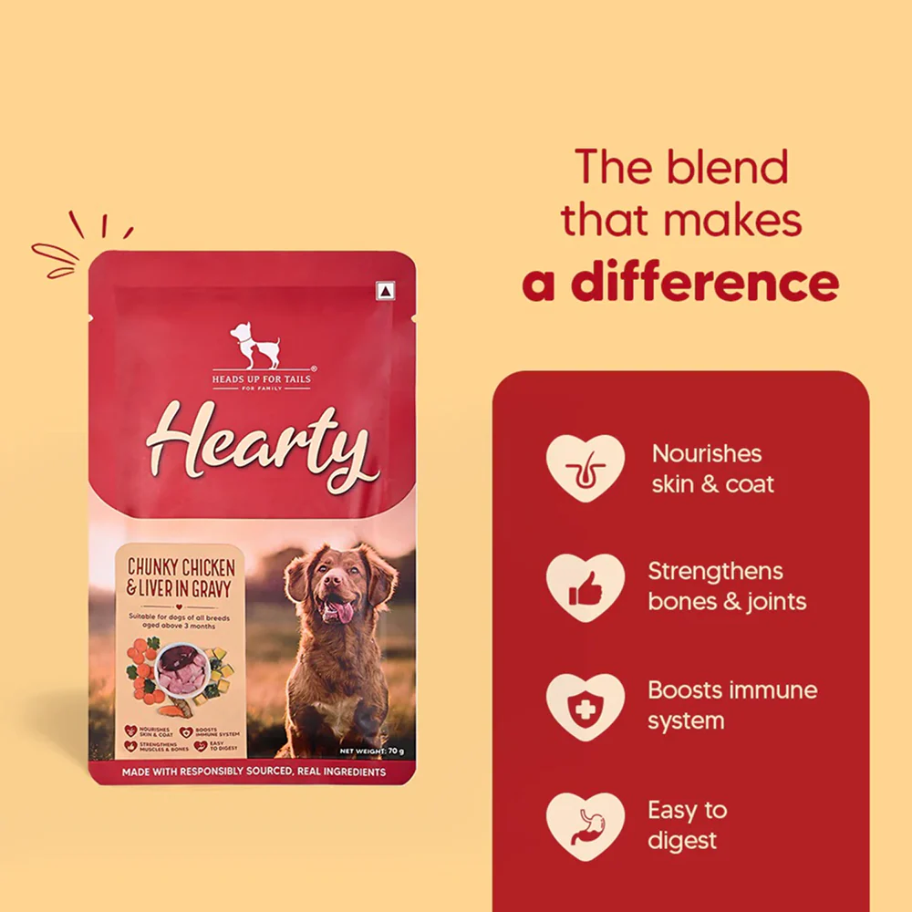 HUFT Hearty Chunky Chicken & Liver In Gravy Dog Wet Food - Runbopad