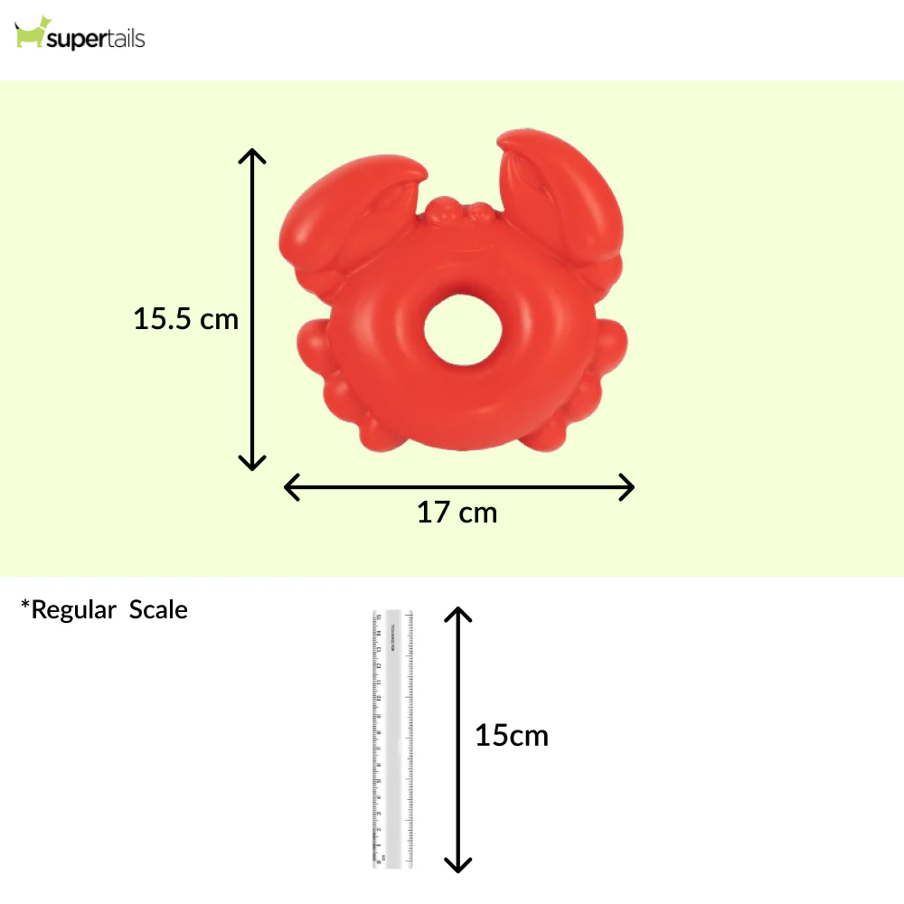 Barkbutler x Fofos Ocean Crab Squeaky Chew Toy for Dogs - Runbopad