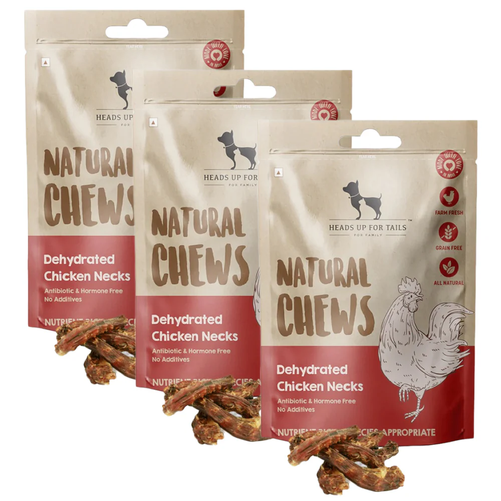 HUFT Sara's Dehydrated Chicken Neck Jerky Dog Treats - Runbopad