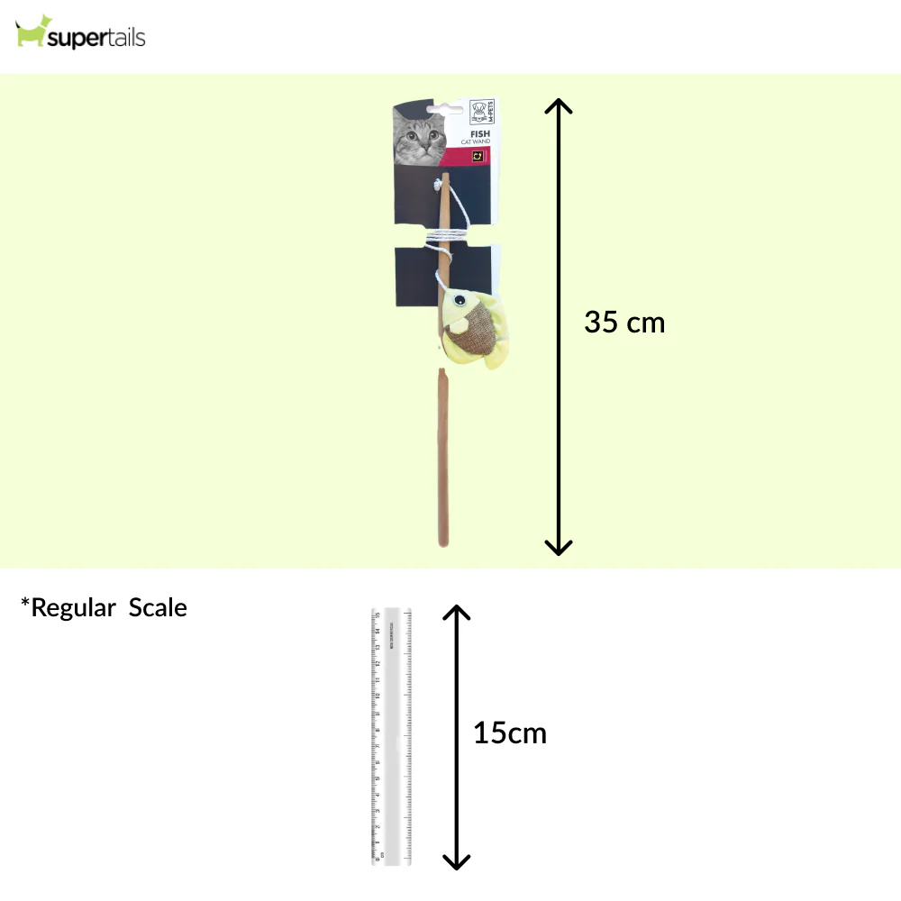 M Pets Fish Wand Toy for Cats - Runbopad