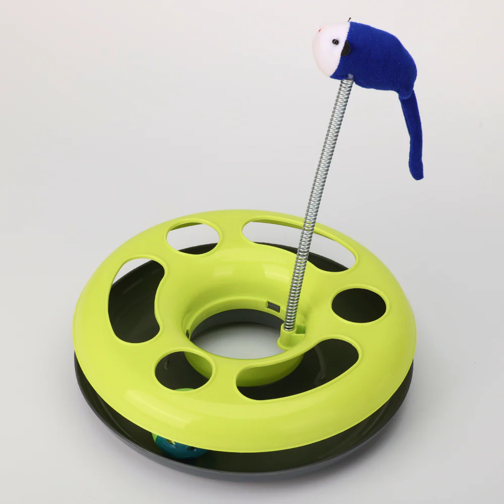 Skatrs Interactive Happy Circle Toy for Cats (Green) - Runbopad