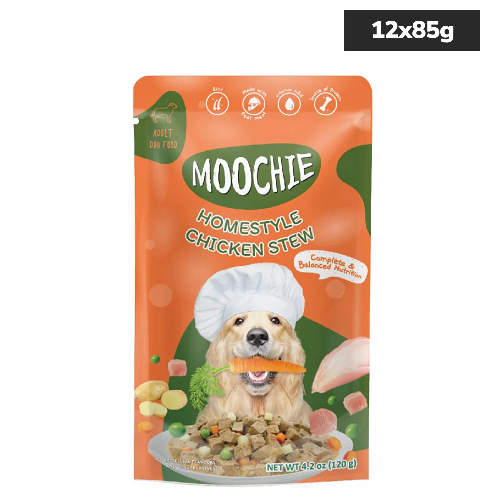 Moochie Homestyle Chicken Stew Gravy Adult Dog Wet Food - Runbopad