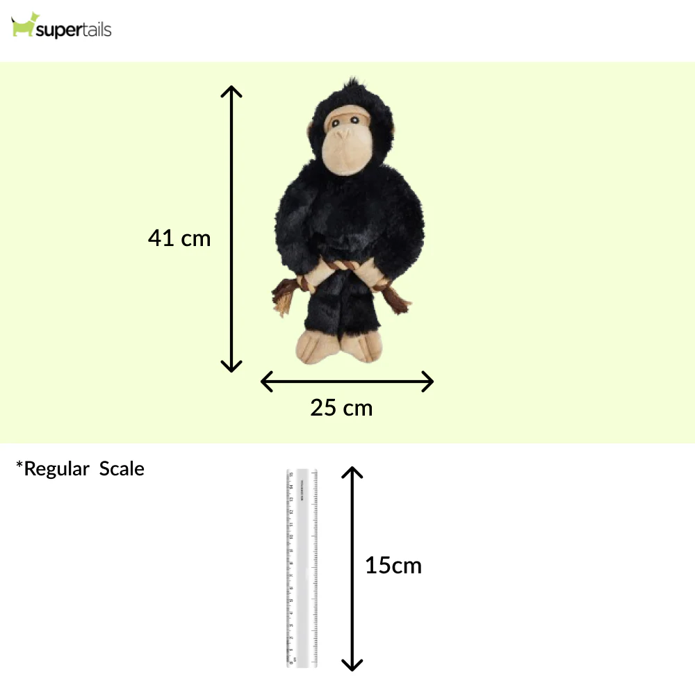 Barkbutler x Fofos Wildlife Gorilla Plush Toy for Dogs - Runbopad