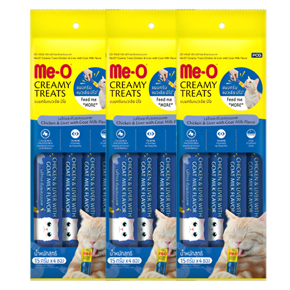 Me O Chicken & Liver with Goat Milk Creamy Cat Treat - Runbopad