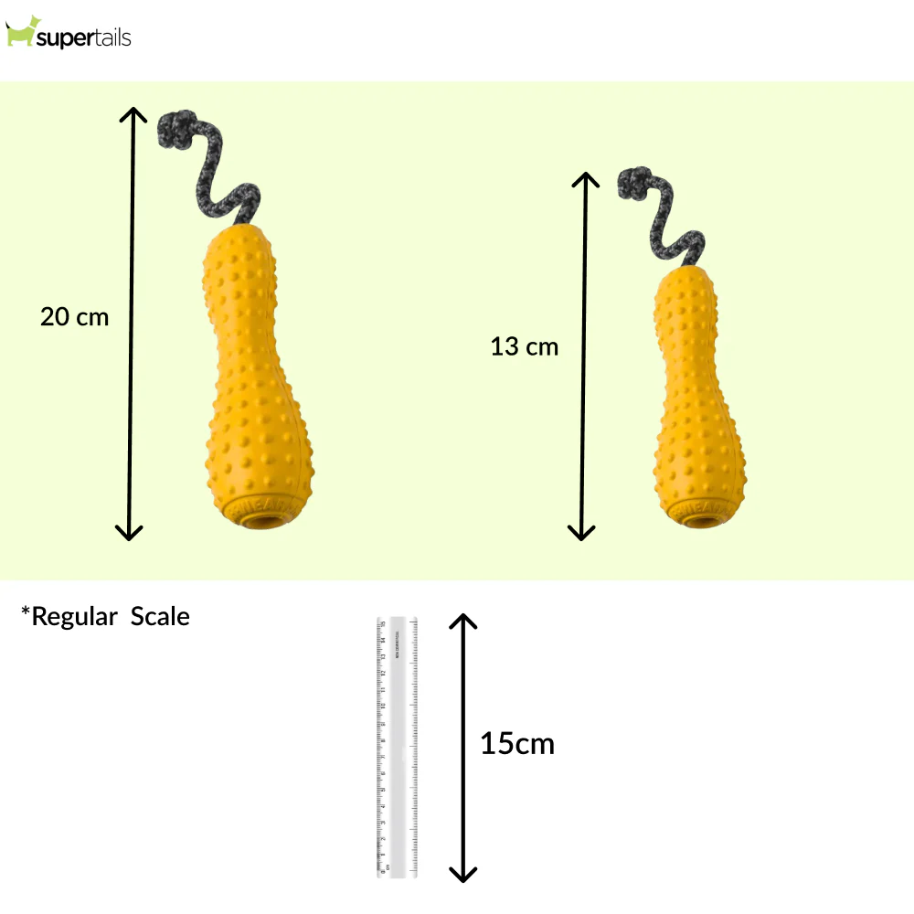 Ruffwear Gourdo Rubber Throw Toy for Dogs (Dandellion Yellow) - Runbopad