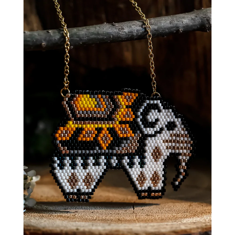 Jenni & Janki Handcrafted Miyuki Sunset Safari Necklace - Runbopad