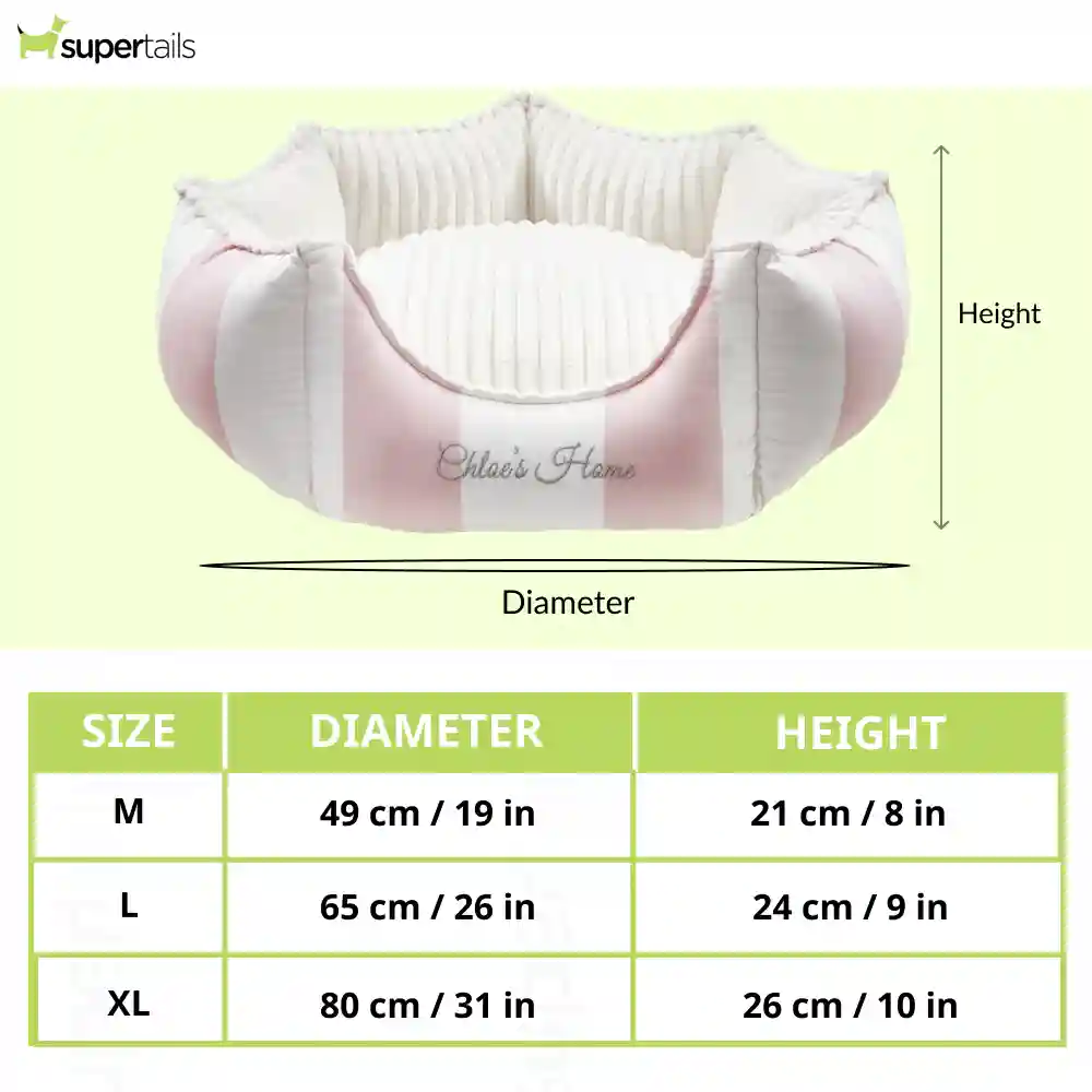 Chloe's Home Monte Carlo Bed for Dogs and Cats (Pink) - Runbopad