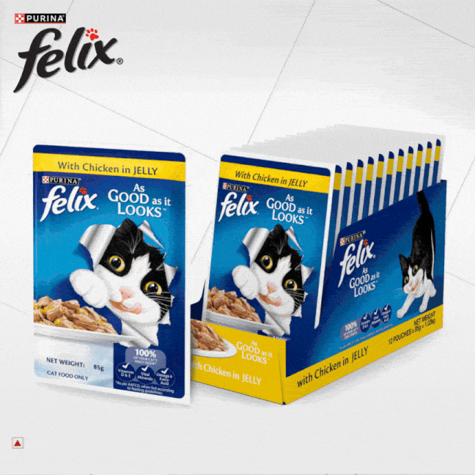 Purina Felix Chicken Jelly Adult Wet Food, Smudges Tuna Jelly Kitten Wet Food, Smudges Flakes Shirasu Jelly Adult Wet Food Cats Combo - Runbopad