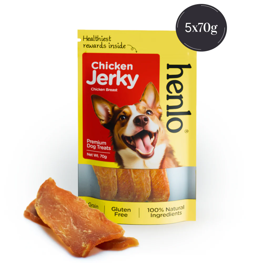 Henlo Chicken Jerky Dog Treats I Guilt Free I High Protein - Runbopad