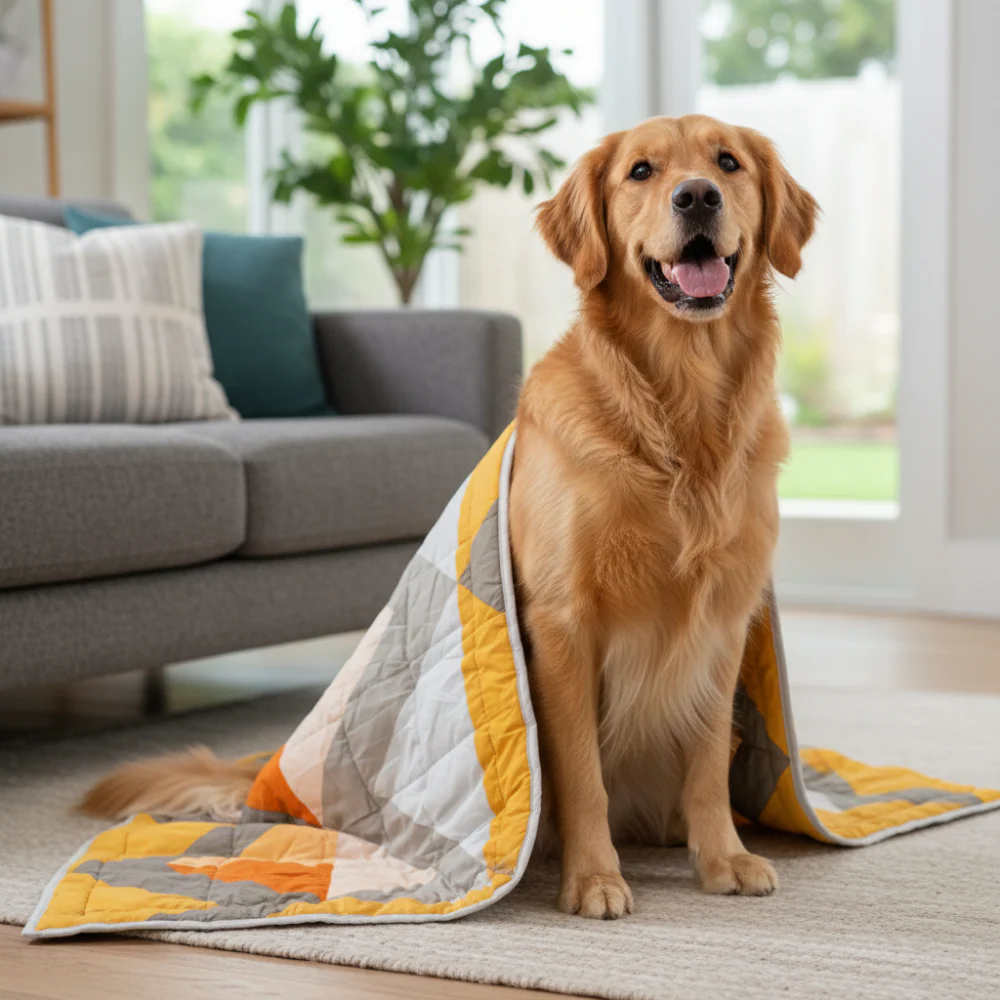 Skatrs Sunshine Snuggle Blanket for Dogs & Cats (Yellow) - Runbopad