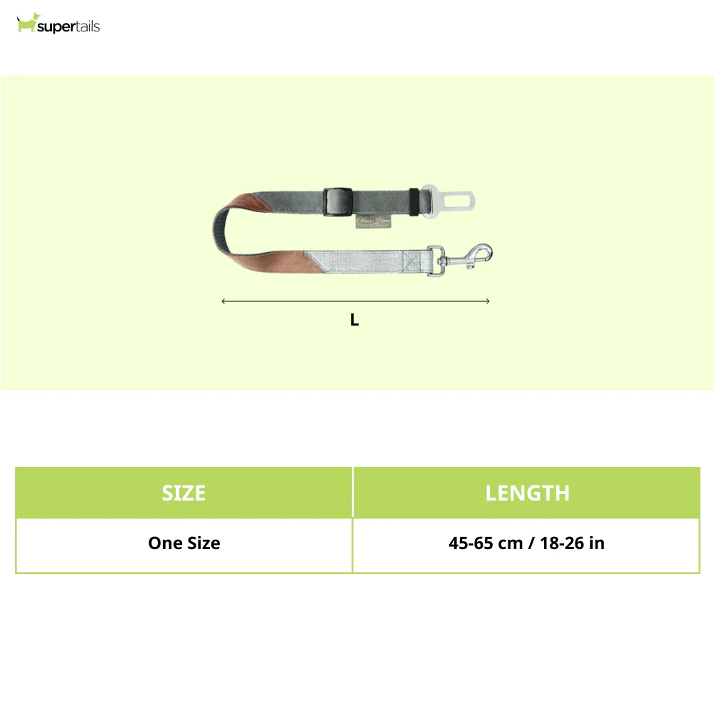 Chloe's Home Car seatbelt Paris for Dogs and Cats (Grey) - Runbopad