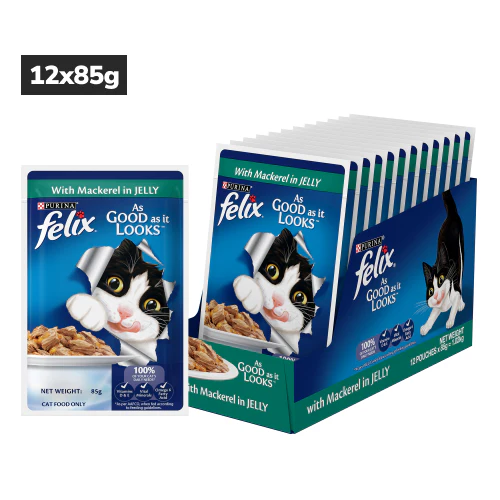 Purina Felix Tuna Jelly Adult Wet Food, Me O Creamy Chicken Liver Cats Treat Combo - Runbopad