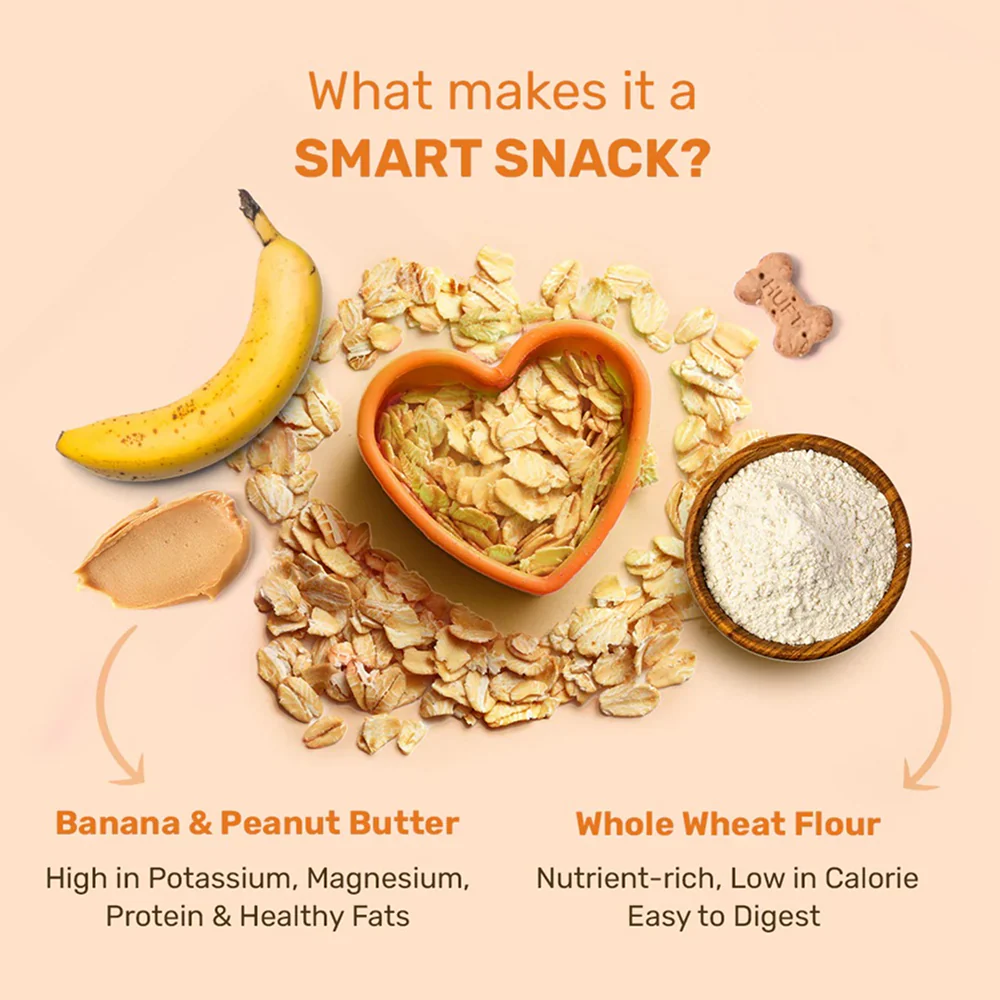 HUFT YIMT Banana and Peanut Butter Biscuits for Dogs - Runbopad