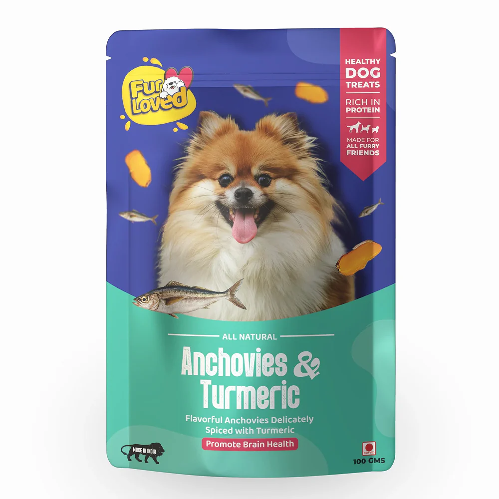 FurLoved Anchovies and Turmeric Omega Dog Treats - Runbopad