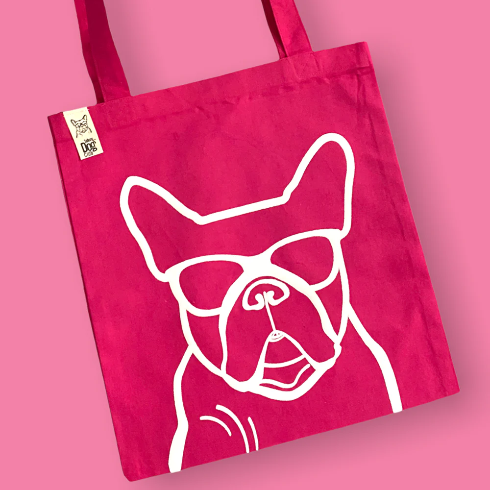 Talking Dog Club Dog Face Carry All Tote Bag for Women (Pink) - Runbopad