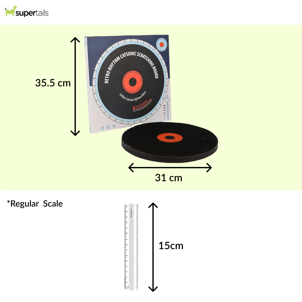 Talking Dog Club Vynil Scratcher Toy for Cats (Black) - Runbopad