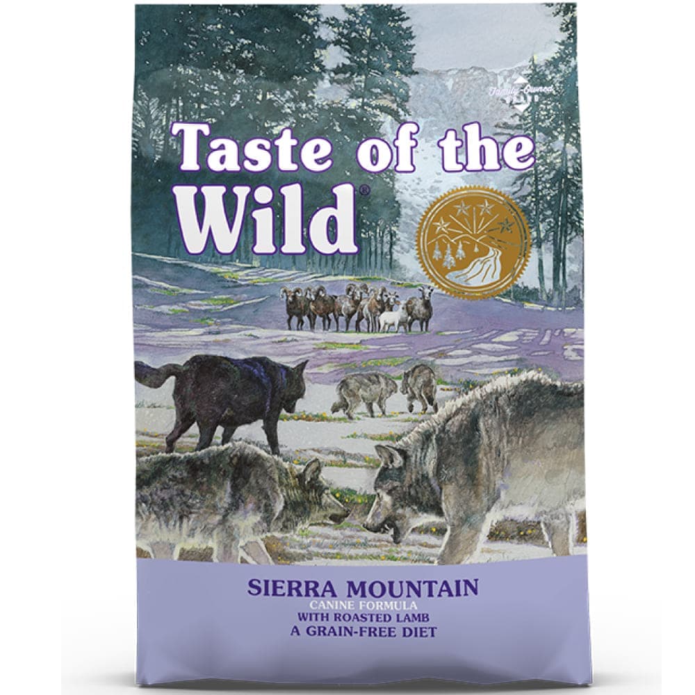 Taste of the Wild Sierra Mountain Roasted Lamb Dry Food, Farmina ND Pumpkin Lamb Blueberry Mini Adult Dog Dry Food Combo - Runbopad