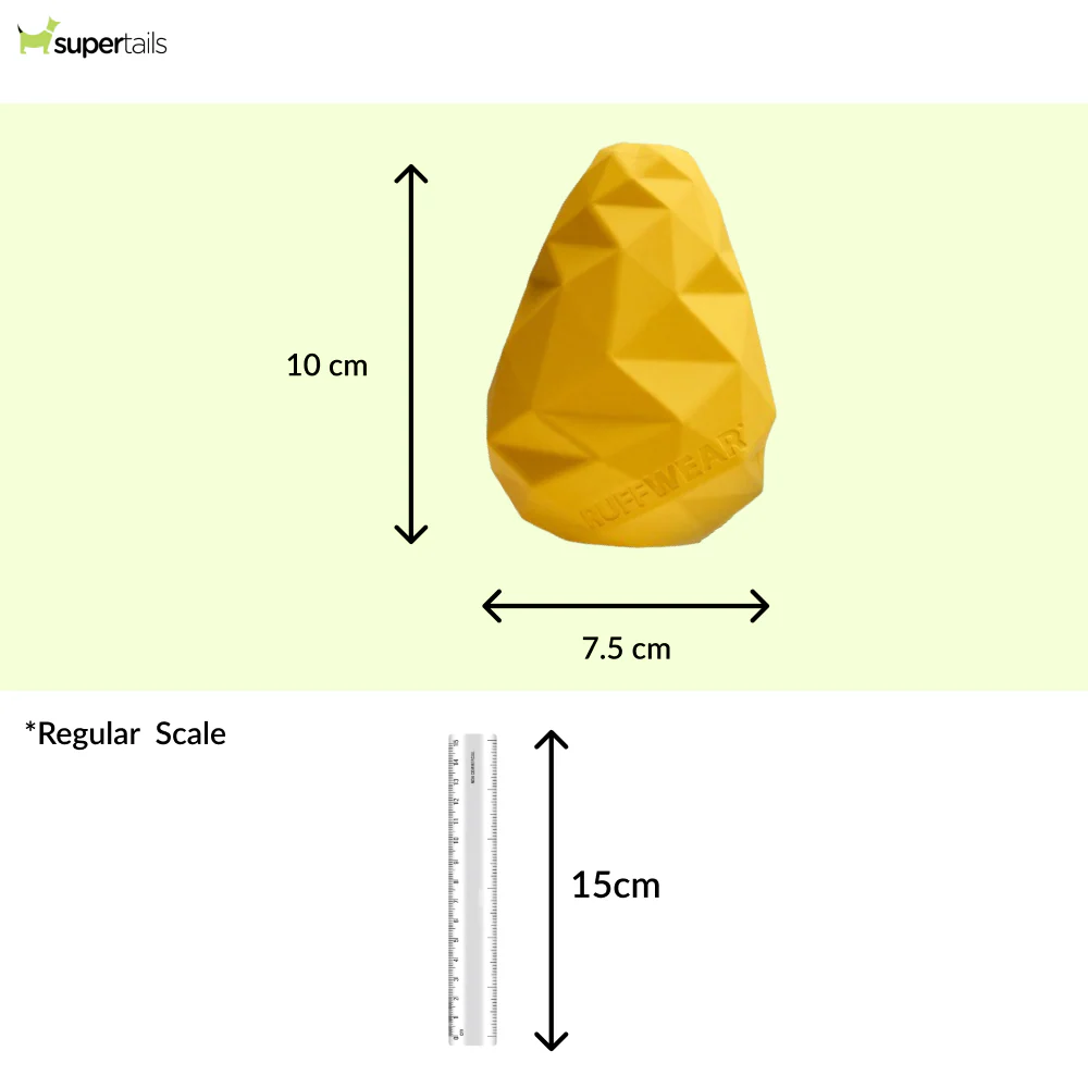 Ruffwear Gnawt a Cone Toy for Dogs (Dandeliion Yellow) - Runbopad