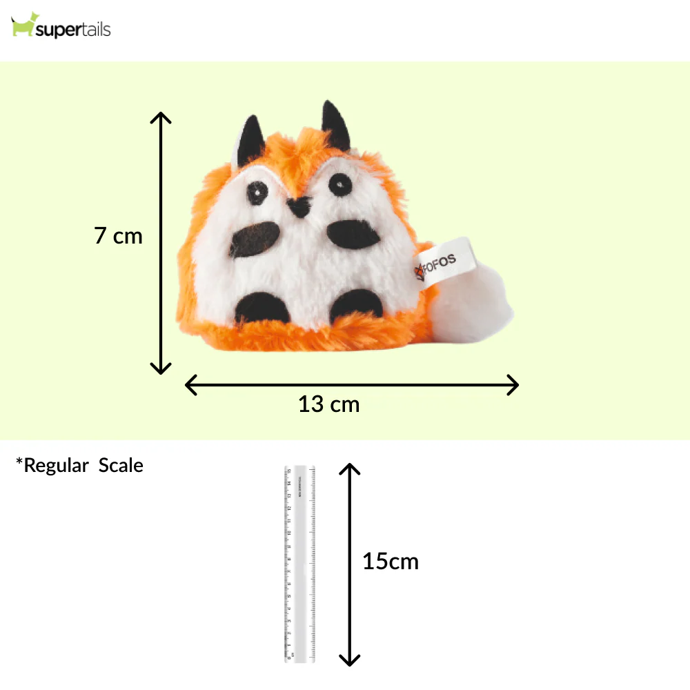 Barkbutler x Fofos Floppy Crinkle Fox Catnip Toy for Cats - Runbopad
