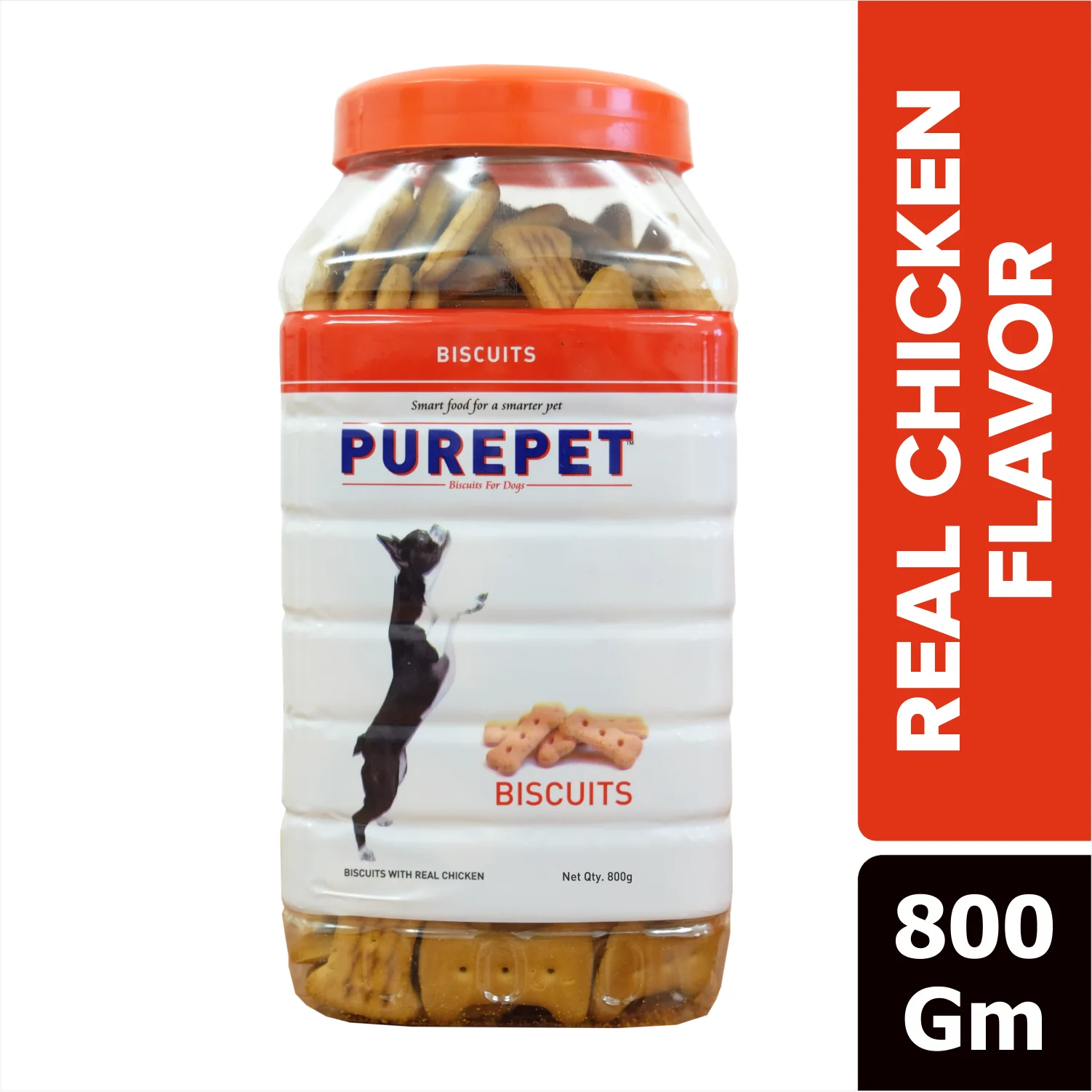 Purepet Chicken Flavour Real Chicken Biscuit and Henlo Chicken Pops Dog Treats Combo - Runbopad