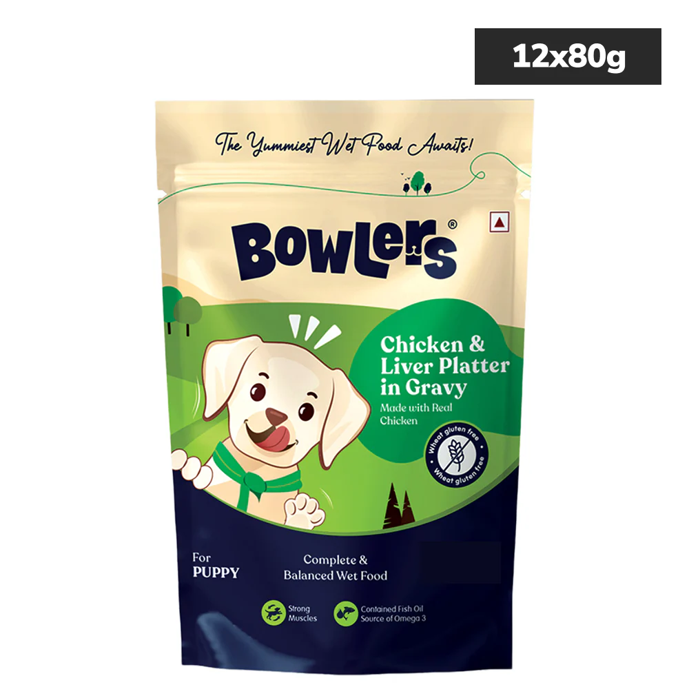 Bowlers Chicken and Liver Recipe in Gravy Puppy Dog Wet Food - Runbopad