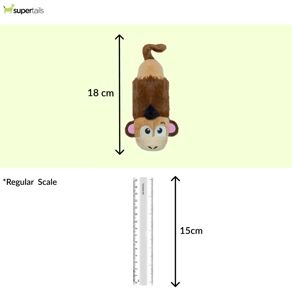 Petstages Mini Monkey Stuffing Free Toy for Dogs (Brown) - Runbopad