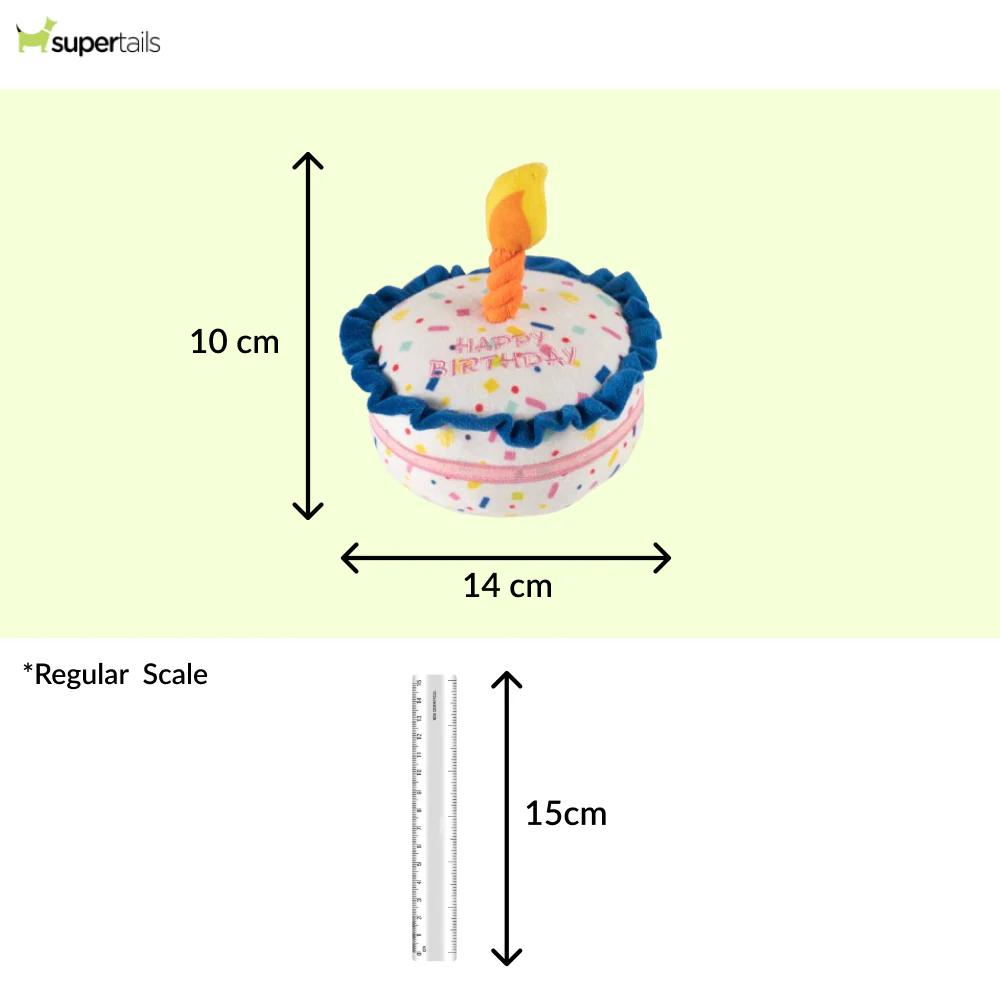 Barkbutler x Fofos Birthday Cake Plush Toy for Dogs - Runbopad