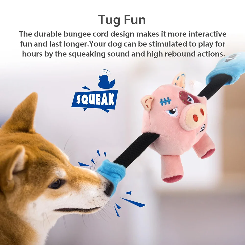 GiGwi Rock Zoo King Boxer Pig Toy for Dogs - Runbopad