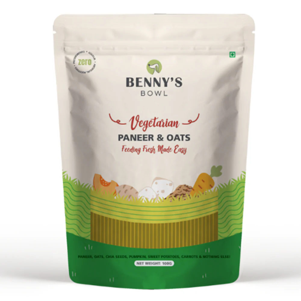 Bennys Bowl Paneer and Oats Rice Dog Fresh and Wet Food - Runbopad