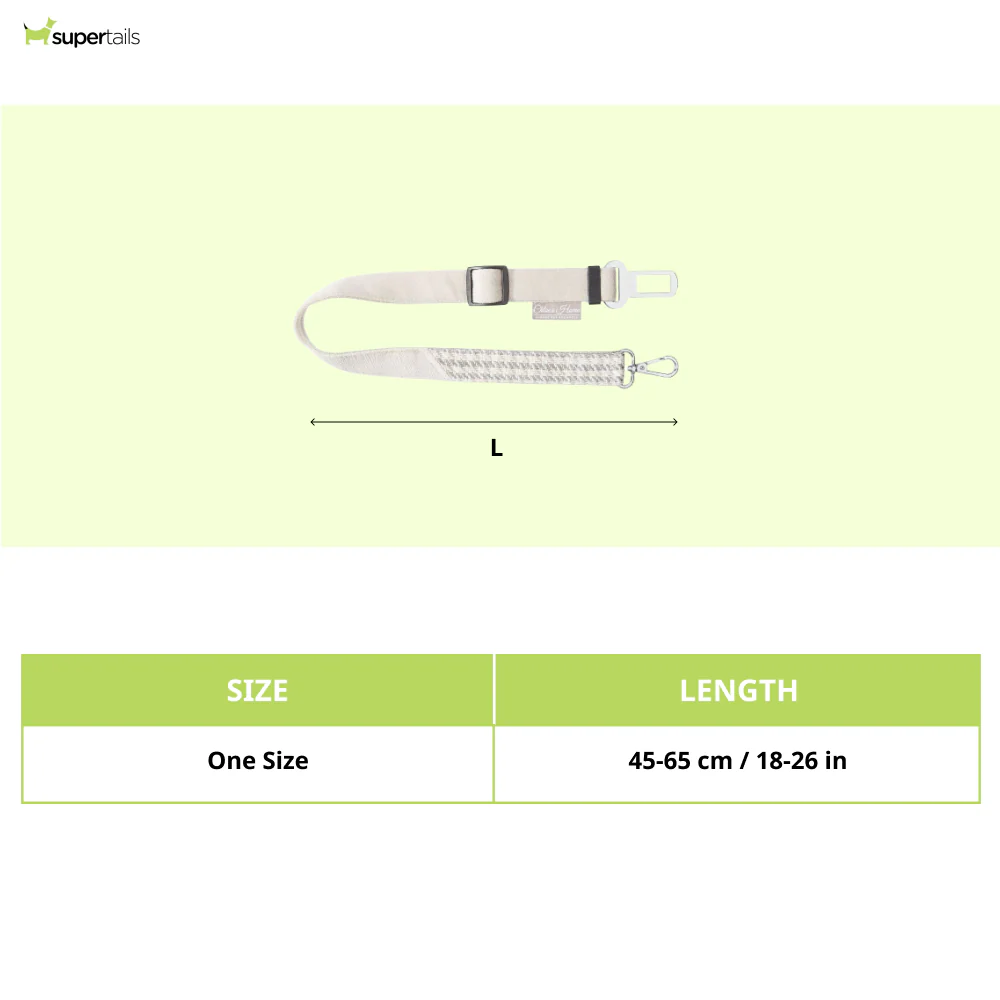 Chloe's Home Car seatbelt Berlin for Dogs and Cats (Ecru) - Runbopad