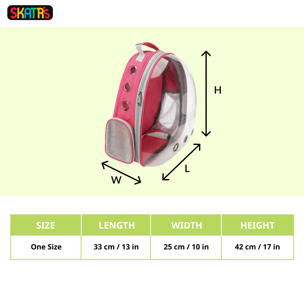Skatrs Astronaut Space Capsule Carrier Backpack for Cats (Red) - Runbopad