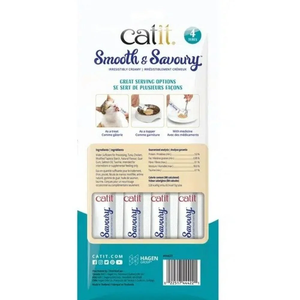 Catit Smooth and Savoury Tuna with Chicken Creamy Cat Treats - Runbopad