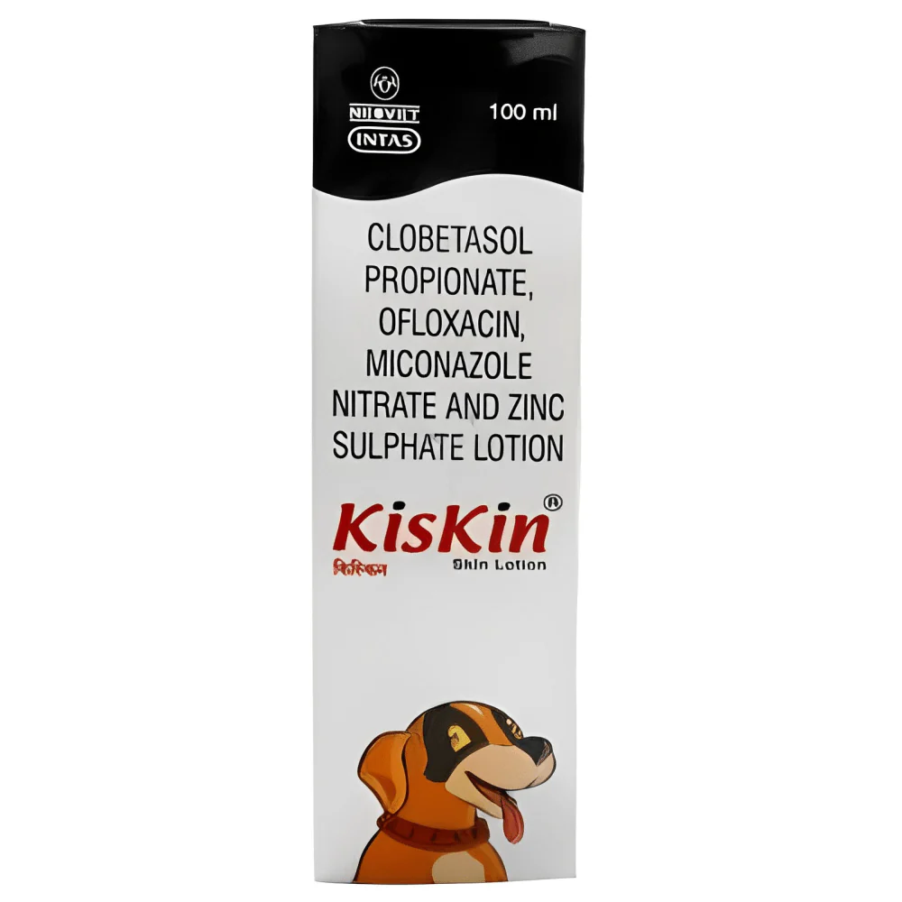 Intas Kiskin Lotion 100ml and Kiskin Ointment 20g for Dogs & Cats Combo - Runbopad